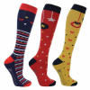 HY Equestrian Christmas Decorations Socks (Pack of 3)